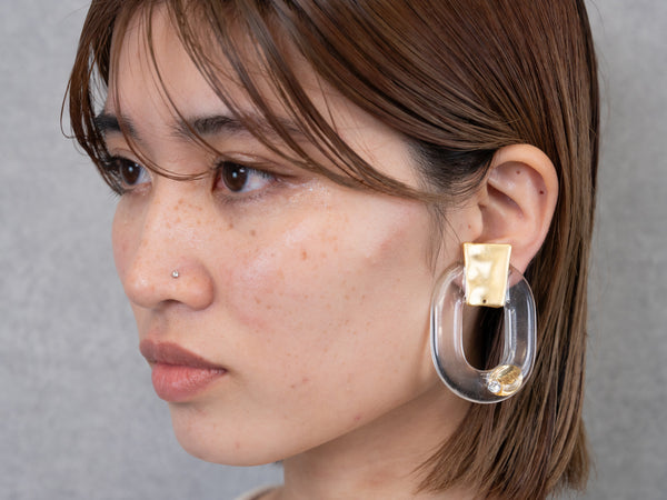 BLOCK EARRING/PIERCE