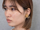 CLEAR FLOWER EARRING/PIERCE
