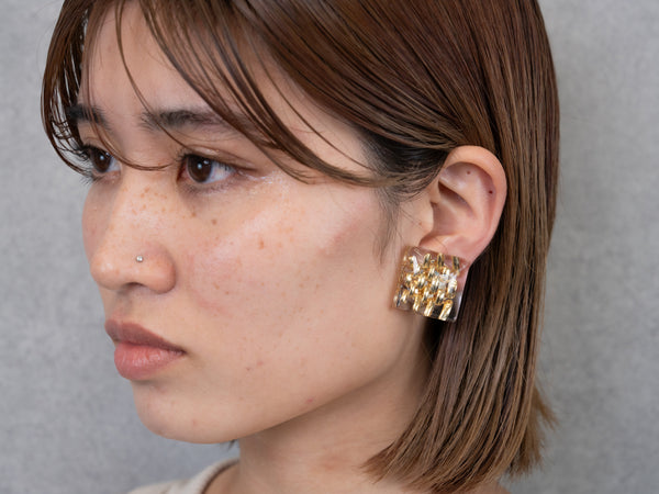MOSAIC CHAIN EARRING/PIERCE