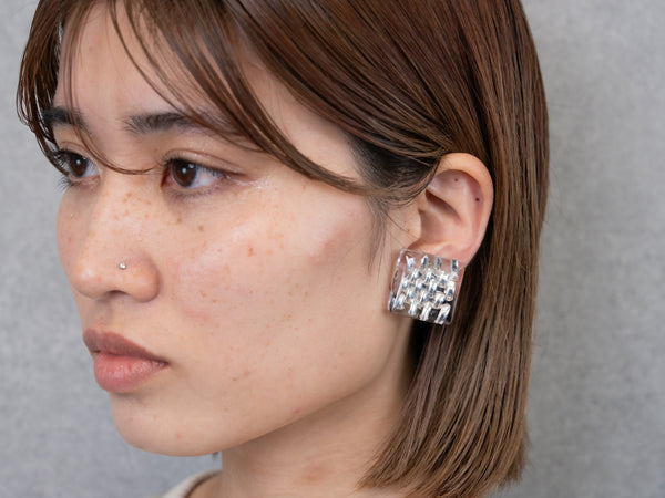 MOSAIC CHAIN EARRING/PIERCE