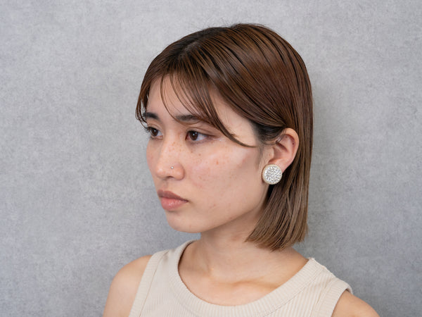 PAVE EARRING/PIERCE