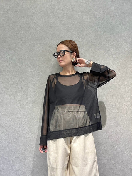 RAGLAN TULLE PULLOVER