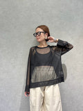 RAGLAN TULLE PULLOVER