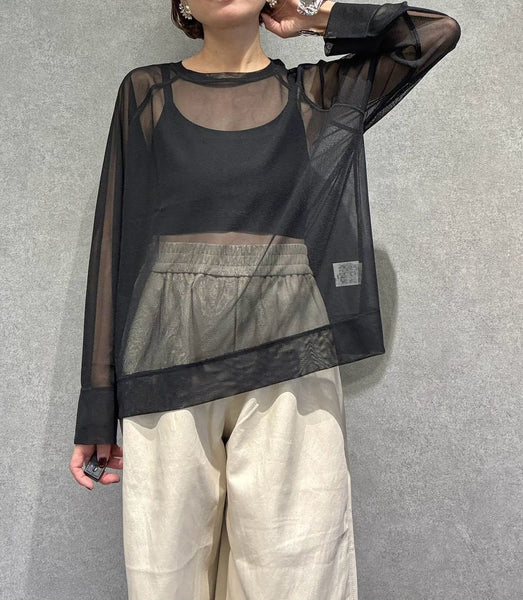 RAGLAN TULLE PULLOVER