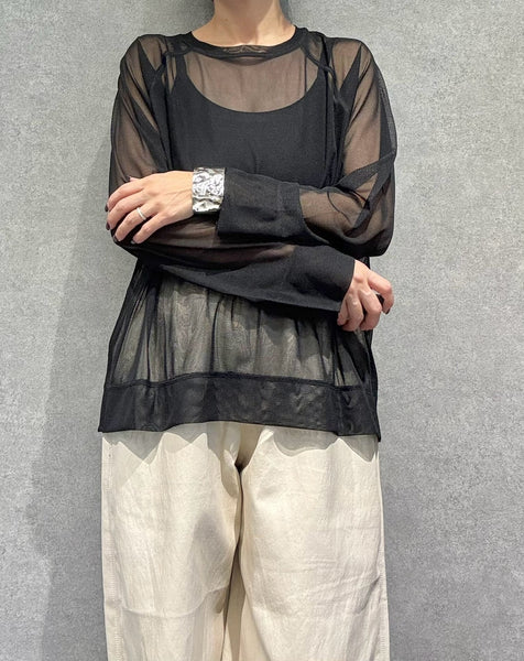RAGLAN TULLE PULLOVER