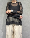 RAGLAN TULLE PULLOVER