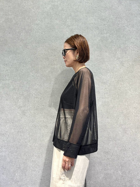 RAGLAN TULLE PULLOVER