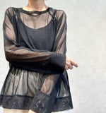 RAGLAN TULLE PULLOVER