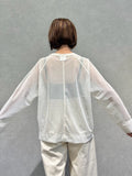 RAGLAN TULLE PULLOVER