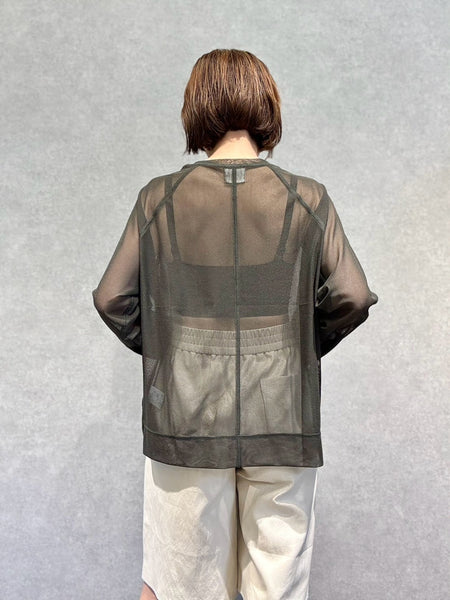 RAGLAN TULLE PULLOVER