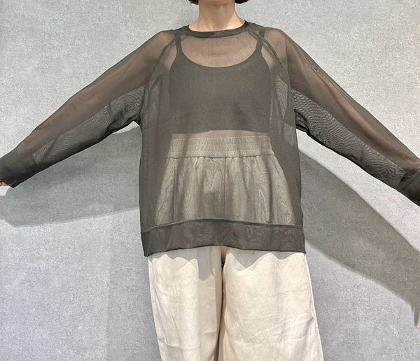 RAGLAN TULLE PULLOVER