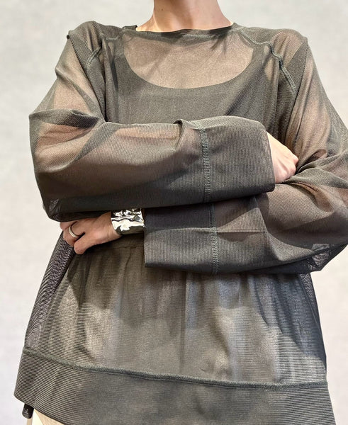 RAGLAN TULLE PULLOVER