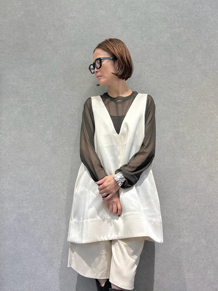 RAGLAN TULLE PULLOVER