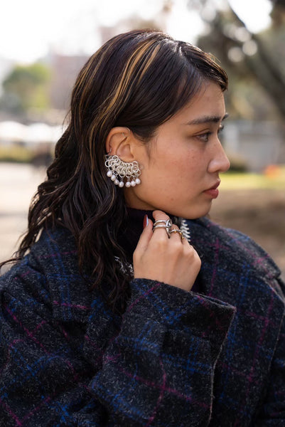 FRINGE PEARL EARRING