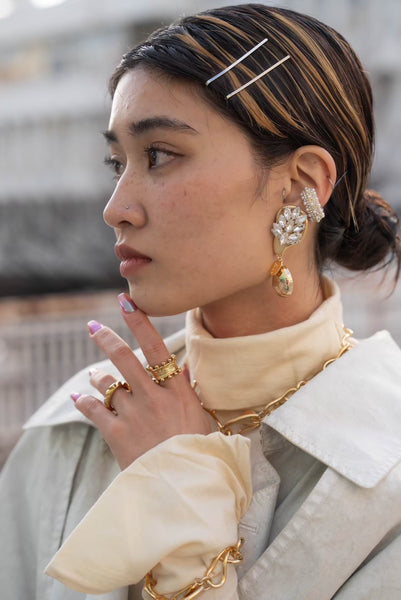 PINEAPPLE EARRING/PIERCE