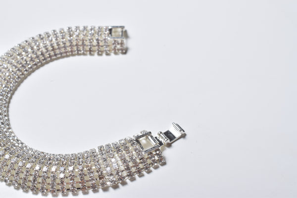 RHINESTONE WIDE BRACELET