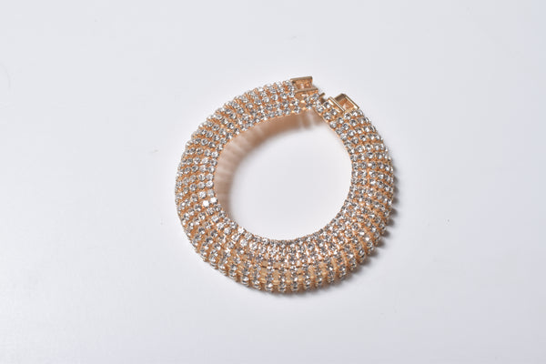 RHINESTONE WIDE BRACELET