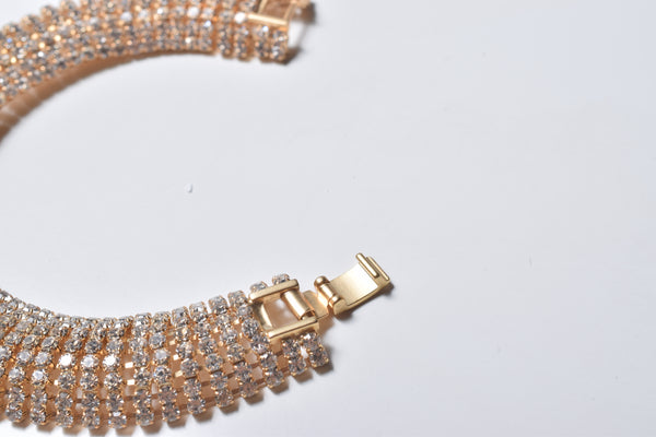 RHINESTONE WIDE BRACELET