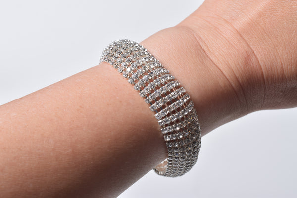RHINESTONE WIDE BRACELET