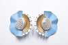 MODERN FLOWER EARRING/PIERCE