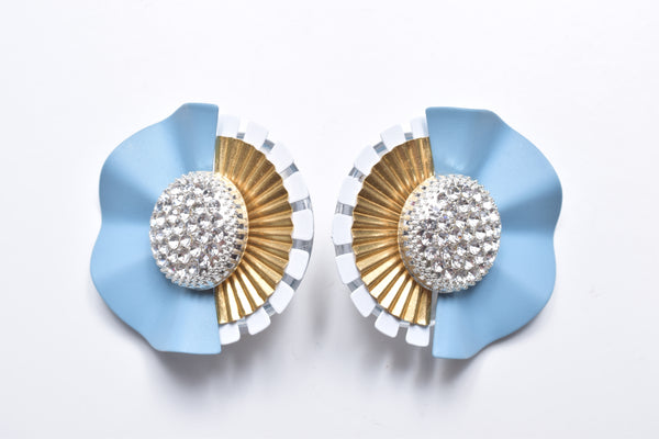 MODERN FLOWER EARRING/PIERCE