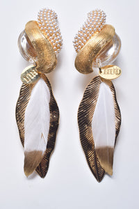 FEATHER 2 EARRING