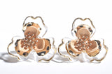 CLEAR FLOWER MINI EARRING/PIERCE