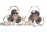CLEAR FLOWER MINI EARRING/PIERCE