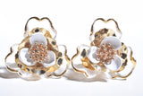 CLEAR FLOWER MINI EARRING/PIERCE