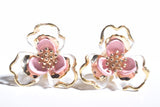 CLEAR FLOWER MINI EARRING/PIERCE