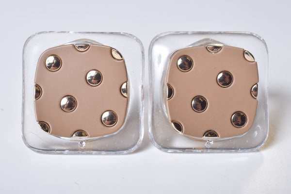 DOT SQUARE EARRING