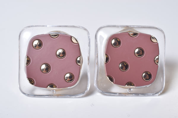 DOT SQUARE EARRING