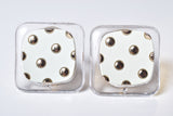 DOT SQUARE EARRING