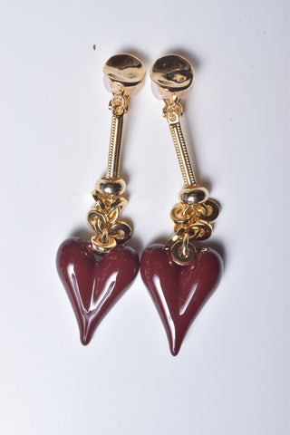 THIN HEART EARRING/PIERRCE