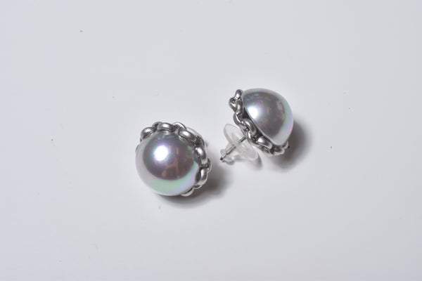 CHAIN PEARL M  EARRING/PIERCE