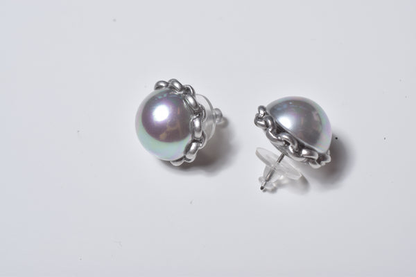 CHAIN PEARL M  EARRING/PIERCE