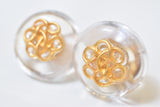 EMBLEM CLEAR EARRING/PIERCE
