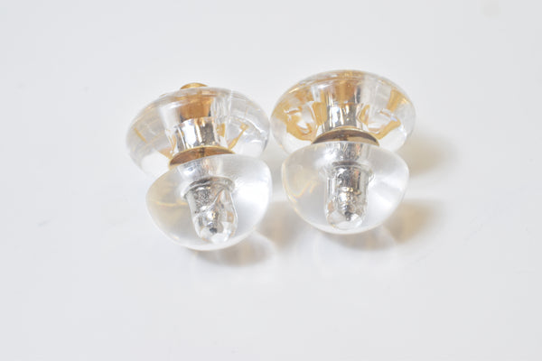 EMBLEM CLEAR EARRING/PIERCE