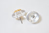 EMBLEM CLEAR EARRING/PIERCE