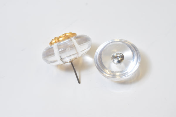 EMBLEM CLEAR EARRING/PIERCE