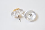 EMBLEM CLEAR EARRING/PIERCE