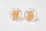 EMBLEM CLEAR EARRING/PIERCE