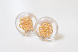 EMBLEM CLEAR EARRING/PIERCE