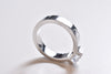 ZIRCONIA SOLITAIRE＆HALF PAVE RING