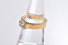 ZIRCONIA SOLITAIRE＆HALF PAVE RING