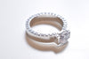 ZIRCONIA SOLITAIRE＆HALF PAVE RING