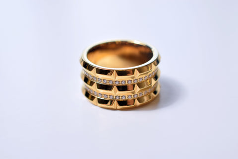 GEOMETRIC STONE RING