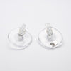 CLEAR PEARL EARRING/PIERCE