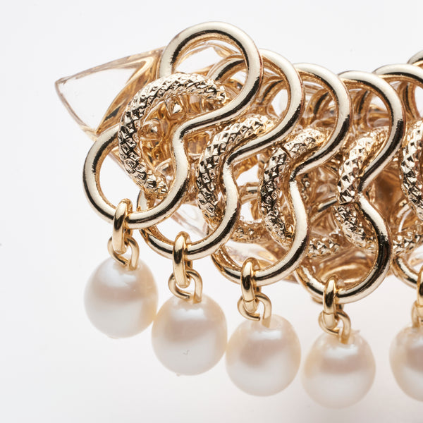 FRINGE PEARL EARRING