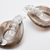 CLEAR PEARL EARRING/PIERCE